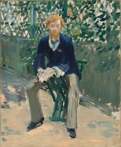 George Moore i konstnärens trädgård, ca. 1879. av Édouard Manet