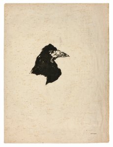 Head of a Raven in Profile, från The Raven (Le Corbeau) av Édouard Manet