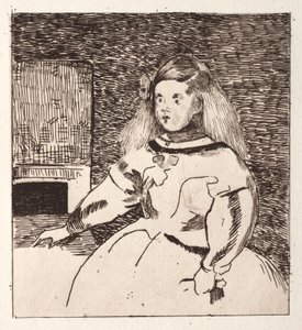Infanta Margarita, efter Velázquez av Édouard Manet