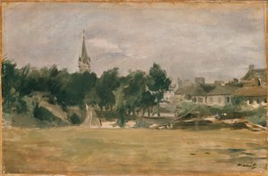 Landskap med en bykyrka, tidigt 1870-tal av Édouard Manet