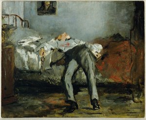 Självmord ... (olja på duk) av Édouard Manet