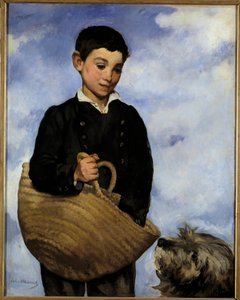Barn med hund Målning av Edouard Manet (1832-1883) av Édouard Manet