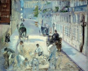 Trottoararbetarna Rue Mosnier av Édouard Manet