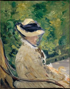 Madame Manet (Suzanne Leenhoff, 1829-1906) i Bellevue av Édouard Manet