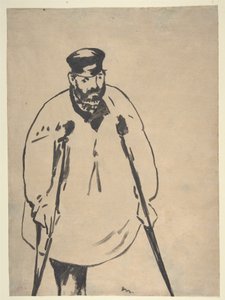 Manet - En man på kryckor, 1878 av Édouard Manet