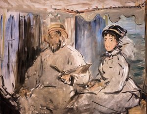 Monet i sin ateljé av Edouard Manet