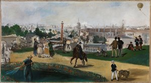 Norskt bokmål:  Vy över världsutställningen 1867 i Paris Vy över världsutställningen 1867 av Édouard Manet