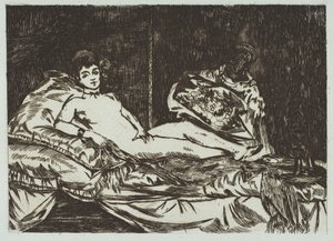 Olympia stor tallrik, januari-maj 1867. av Édouard Manet