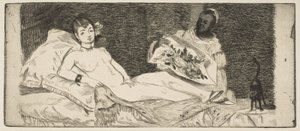 Olympia tallrik, 1867. av Édouard Manet