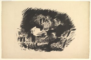Once Upon a Midnight Dreary. Illustration till The Raven av Edgar Allan Poe, 1875. av Édouard Manet