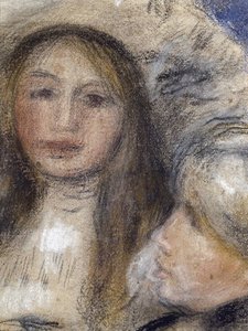 Porträtt av Berthe Morisot (1841-1895) och hans dotter (Julie Manet av Édouard Manet