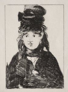 Porträtt av Berthe Morisot av Édouard Manet