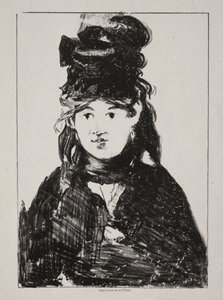Porträtt av Berthe Morisot av Édouard Manet