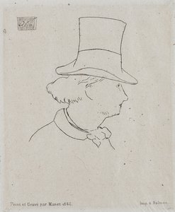 Porträtt av Charles Baudelaire 1821-1867. av Édouard Manet
