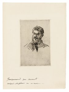 Porträtt av Felix Bracquemond av Édouard Manet
