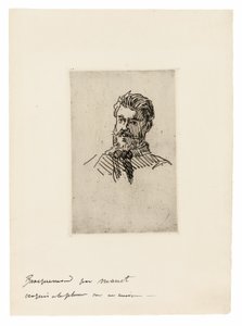 Porträtt av Felix Bracquemond av Édouard Manet
