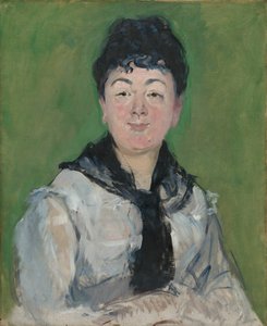 Porträtt av en kvinna med en svart Fichu, ca. 1878. av Édouard Manet