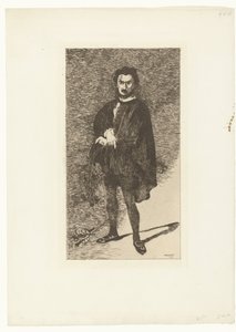 Porträtt av skådespelaren Philibert Rouvière i rollen av Hamlet Rouvière som Hamlet Den tragiska skådespelaren av Édouard Manet