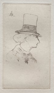 Profil Porträtt av Charles Baudelaire av Édouard Manet