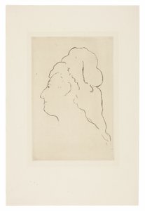 Profil av Eva Gonzales, Vänstervänd av Édouard Manet