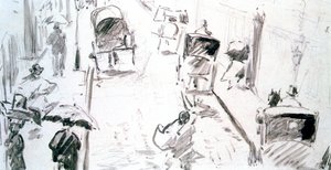 Gatubild, c1850-c1883 av Édouard Manet