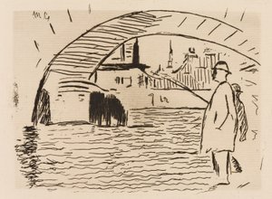 Brons båge, plansch 6 från Le Fleuve av Édouard Manet