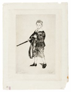 Pojken med svärdet, vänd åt vänster III av Édouard Manet