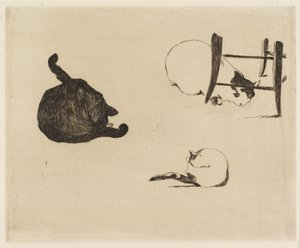 Katterna, 1869 av Édouard Manet