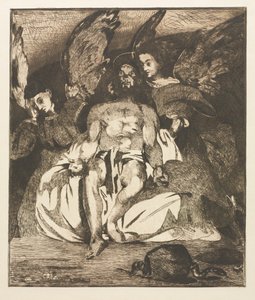 Den döde Kristus med änglar av Édouard Manet