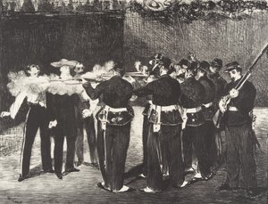 Avrättningen av kejsar Maximilian Avrättningen av Maximilian, 1868. av Édouard Manet