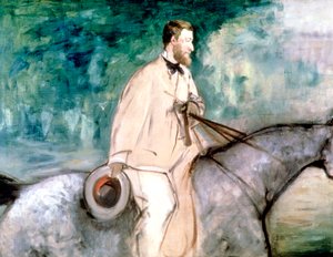 Målaren Guillaumin till häst, 1870 av Édouard Manet