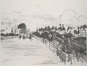 The Races Les Courses, 1865-72, publicerad 1884. av Édouard Manet