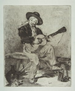 Den spanske sångaren (Le Guitarrero) av Édouard Manet