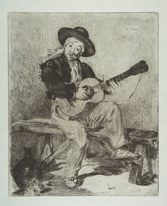Den spanske sångaren Le Guitarrero, 1861-62. av Édouard Manet