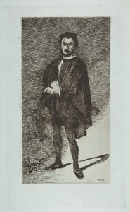 Den tragiska skådespelaren: Rouvière i rollen som Hamlet, 1865-66. av Édouard Manet