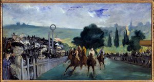 Tävlingarna på Longchamp av Édouard Manet