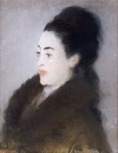 Kvinna i en päls i profil, 1879 av Édouard Manet