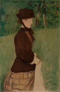 Ung kvinna i en trädgård av Édouard Manet