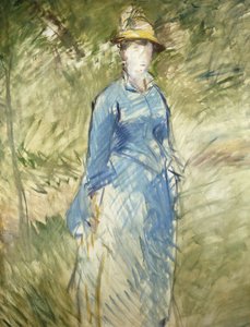 Ung kvinna i grönskan; Ung kvinna i grönskan, 1882 av Édouard Manet