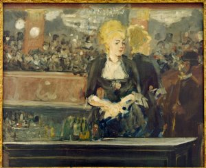 Studera för baren på Folies-Bergère av Édouard Manet