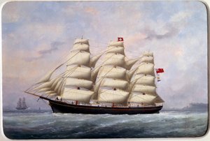 Segelbåten William Lawrence Watercolor av Edouard Adam (1847-1929) 1881 Paris, Musee de la Marine