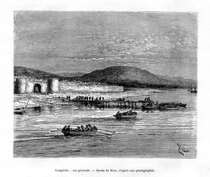 Campeche, Yucatan, Mexiko, 1800-talet av Edouard Riou