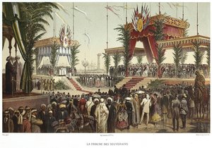 Suezkanalen. Suveränernas Tribune, 1869. av Edouard Riou