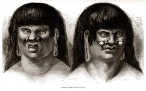 Par av peruanska Orejones-indianer (Ccotos-stammen) av Edouard Riou