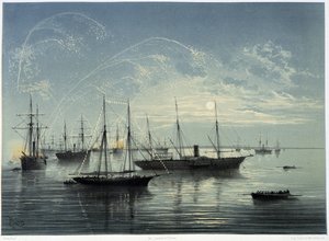 Invigning av Suezkanalen av G. Nicole. 1869 av Edouard Riou