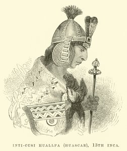 Inti-Cusi Huallpa (Huascar), 13:e Inka av Edouard Riou