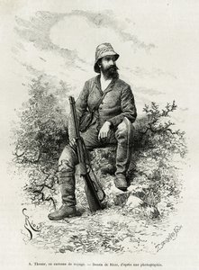 Porträtt av Emile Arthur Thouar av Edouard Riou
