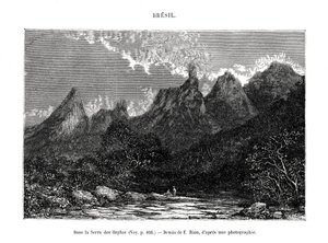 Serra dos Órgãos, Brasilien, 1800-talet. av Edouard Riou