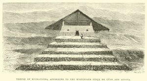 Temple of Huiracocha, enligt historikerna Cieca de Leon och Acosta av Edouard Riou