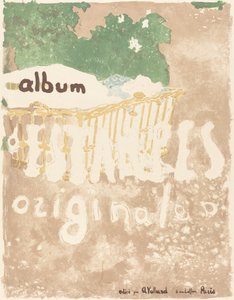 En baby i en korg utomhus (Original Prints Album Cover) av Edouard Vuillard